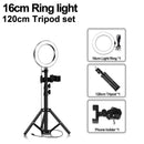 LED Ring Light 16/20/26cm 5600K Dimmable Selfie Ring Lamp With Tripod Phone Holder USB Plug Photo Studio Photography Lighting