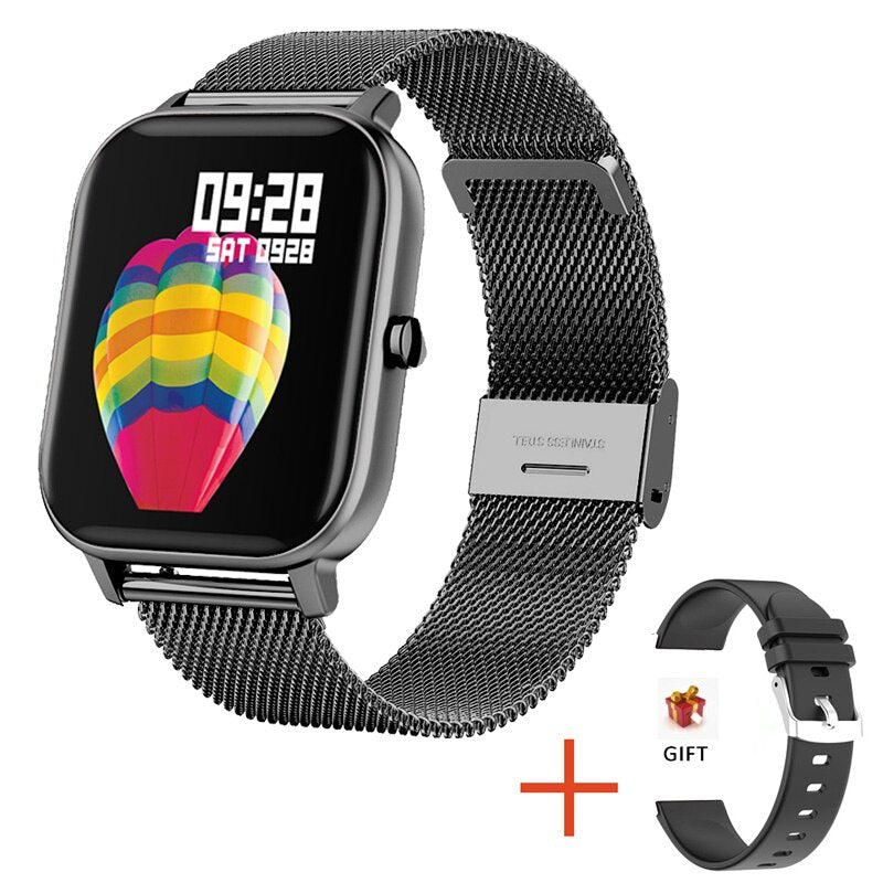 LIGE New P8 Ladies Smart Watch Fashion sports Full screen touch Heart rate Blood pressure Monitoring waterproof watch for xiaomi