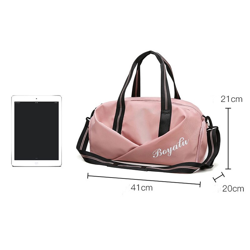 Bolsa De gimnasio para mujer, bolso deportivo para Fitness, Bolsas De entrenamiento para zapatos, esterilla De Yoga seca y húmeda para mujer, mochila deportiva