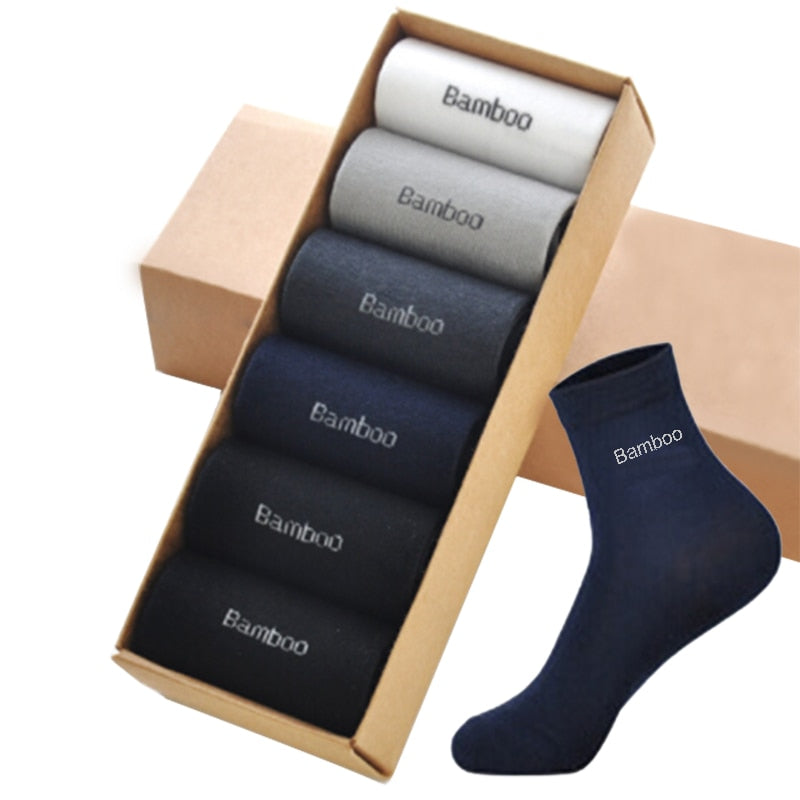 10PCS=5pair High Quality New Bamboo Fiber Socks Men Casual Business Breatheable Men&