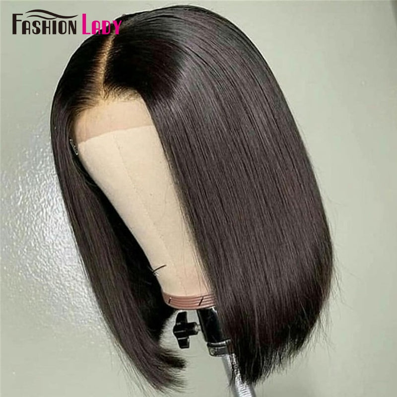 Fashion Lady Red 99j Lace Front Human Hair Wigs Brazilian Short bob lace Front Wigs Pre Colored Remy Human Hair Wig