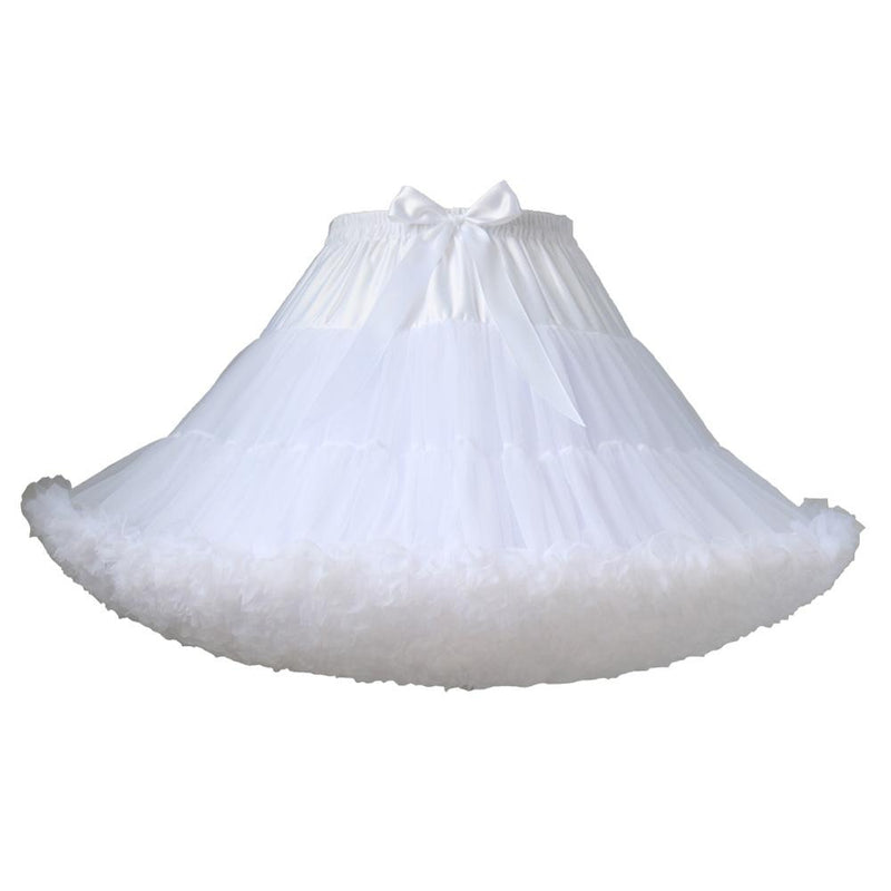 Weiße kurze Frauen Tüll Halloween Petticoat Krinoline Vintage Hochzeit Braut Petticoat Unterrock Rockabilly Tutu