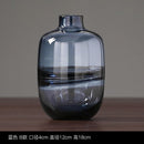 Florero hidropónico azul creativo para arreglo de flores secas, adorno para sala de estar, dormitorio, mesa de comedor moderna, florero de cristal artesanal