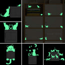 Glow in the Dark Cat Sticker Kids Room Luminous Stickers Home Decor Cartoon Wall Sticker Car Phone Bathroom Toilet Decoration