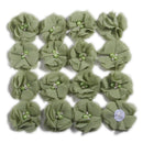 240PCS 5.5cm 2" Pearl Cluster Rhinestone Center Chiffon Hair Flower Hand Sewing Flower Boutique For Baby Headbands