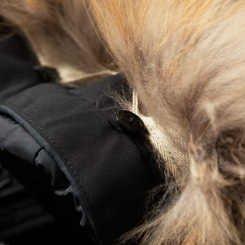 LBL nueva Parka con capucha de piel de invierno para hombre 2022 abrigo grueso cálido a prueba de viento para hombre chaqueta de cuello de piel con capucha sólida abrigo largo para hombre