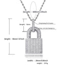 TOPGRILLZ Hip Hop Bling Lock colgante Iced Out Bling Cubic Zircon collar para hombres joyería encanto