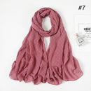 Luxuey Pom Pom Bubble Chiffon Hijab Scarf Women Long Shawl Wrap Muslim Headband Maxi Islamic Sjaal 180*70cm