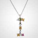 ANDYWEN 925 Sterling Silver 26 Letters Gold Initial  A B Pendant Necklace Thin Long Chain Adjustable Mini P G CZ Jewelry