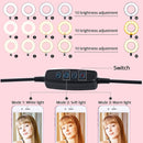 LED Selfie Ring Light with Flexible Long Arm Mobile Phone Holder Makeup Desktop Clip Usb Ring Lamp For Youtube Live Makeup Video