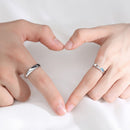 925 Sterling Silver Zircon Enamel Couple Open Rings For Women Romantic Student Valentine's Day Gift Fine Jewelry Flyleaf New