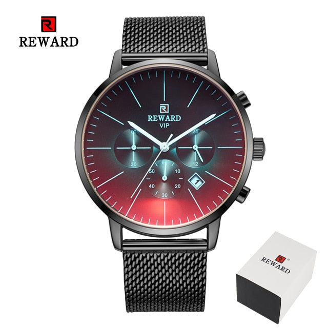 2022 neue Mode Farbe Helle Glas Uhr Männer Top Luxusmarke Chronograph Männer Edelstahl Business Clock Männer Armbanduhr