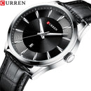 CURREN Quartz Watches for Men Leather Strap Male Wristwatches Top Luxury Brand Business Men&