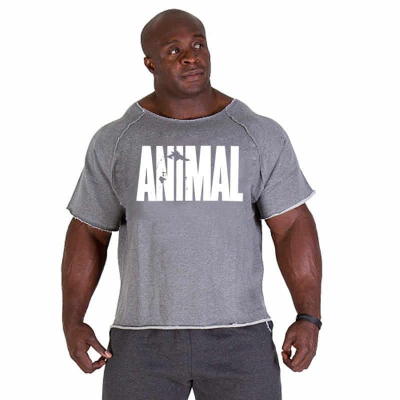 Camiseta de algodón de manga corta para hombre, camiseta informal de verano a la moda para gimnasio, Fitness, culturismo, camisetas holgadas para hombre, ropa