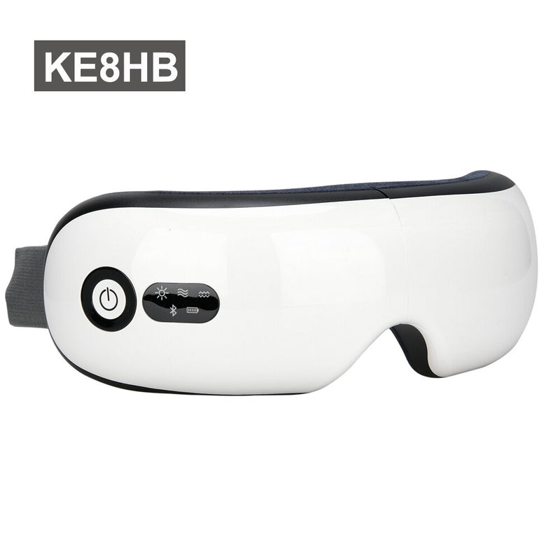 Eye Massager with Heat and Vibration, Compression Bluetooth Music Temple Electric Eye Massager for Relax and Relieve Eye Strain