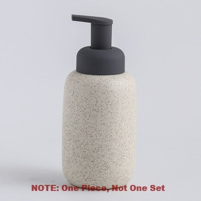 Nordic Soap Dispenser Ceramic Shower Gel Bottling Foam Emulsion Press Bottles Hand Liquid Soap Hotel Toilet Bathroom Accessories