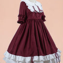 NONSAR Vintage Princess Women Lolita Dress Sweet Lace Angel Bowknot High Waist Victorian Kawaii Girl Gothic Halloween New