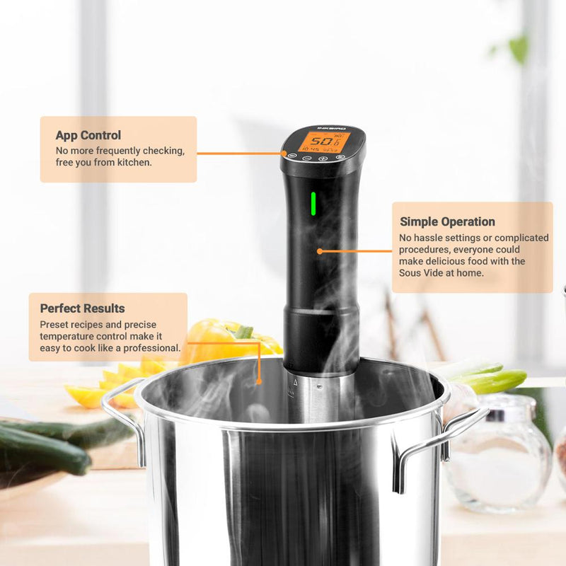 INKBIRD ISV-200W Wi-Fi Culinary Sous Vide Precision Cooker Slow Cook with 1000W Immersion Circulator&amp;Stainless Steel Components