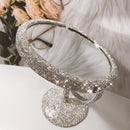 Sparkling High-grade Diamond Makeup Mirror Creative Rhinestone Mirrors Rotatable Girl Bling Room Table Makeup Decor Round Mirror