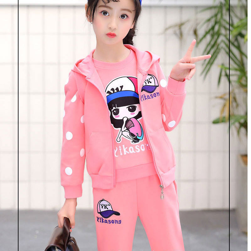 Winter Children Clothing Sets for Girls Floral Baby Girl Clothes Cotton Kids Tracksuit Sweatshirt+Pants Christma Costume Outfit