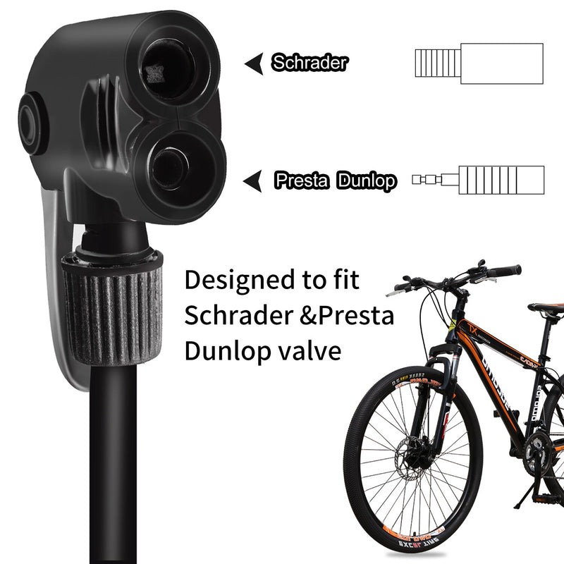 WEST BIKING Ultra-light MTB Road Bike Pump Portable Cycling Air Inflator Foot Pump 100/120Psi High Pressure Bicycle Tire Pump