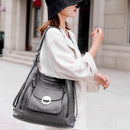 2021 primavera nuevo bolso femenino de diseñador de lujo bolso de hombro multifunción de gran capacidad bolso de cuero suave bolso de doble cremallera saco