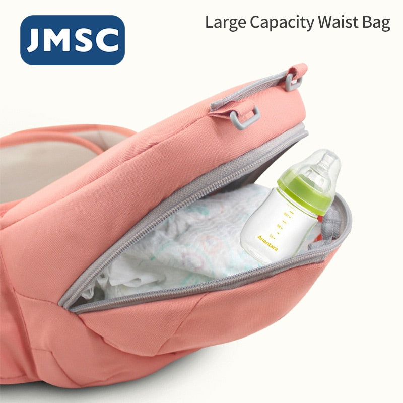 JMSC Ergonomic Baby Carrier Infant Kid Hip Seat Sling Wrap Holder Backpacks Travel Outdoor Kangaroo Front Facing 0-36 Months