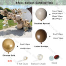 Retro Coffee Matte White Balloons Garland Arch Kit Boho Hochzeit Dekoration Geschlecht offenbaren Geburtstag Baby Shower Decor Zubehör