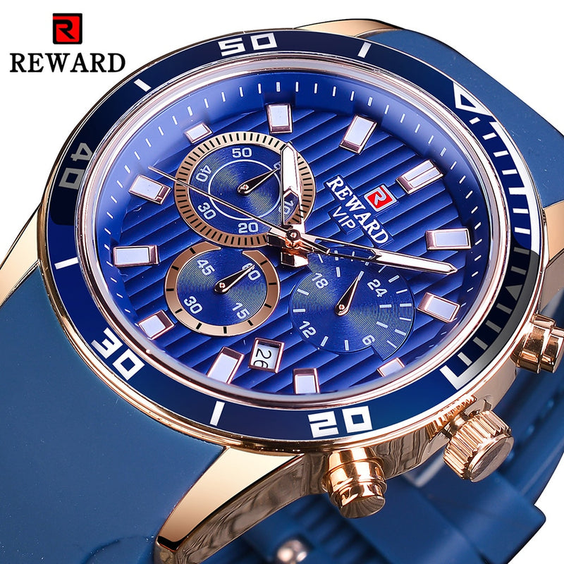 REWARD 2020 Fashion Green Dial Calendar Display Men Top Brand Luxury Design Military Quartz Sport Wrist Watch Male Clock Relogio