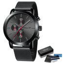 Reloj para hombre CRRJU, reloj de pulsera de acero inoxidable de lujo para hombres de negocios, reloj militar resistente al agua con fecha, relojes de cuarzo, reloj masculino
