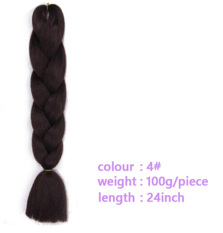 Black Star Hair Ombre Jumbo Braiding Hair Extensions 24 Inch Twist Braids Synthetic Hair Fiber for Twist Braiding for Women
