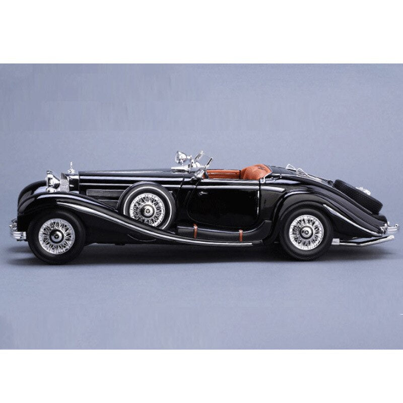 Maisto 1:18 Mercedes-Benz 500K Blcak Classic Car Simulation Alloy Car Model Collection Decoration Gifts toy