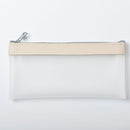 Simple Transparent TPU Leather Korean Fashion INS Pencil Bag Pouches Stationery Organizer Pencil Case Pencilcase School Pen Case