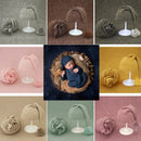 Soft Baby Photo Wraps With Hat 2pcs Sets Newborn Boys Girls Photography Swaddle Blanket Infant Picture Props Accessories