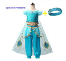 Película niñas chico verano jazmín princesa baile vestido niños Aladino Halloween fiesta actuación disfraz Top falda pantalón conjunto
