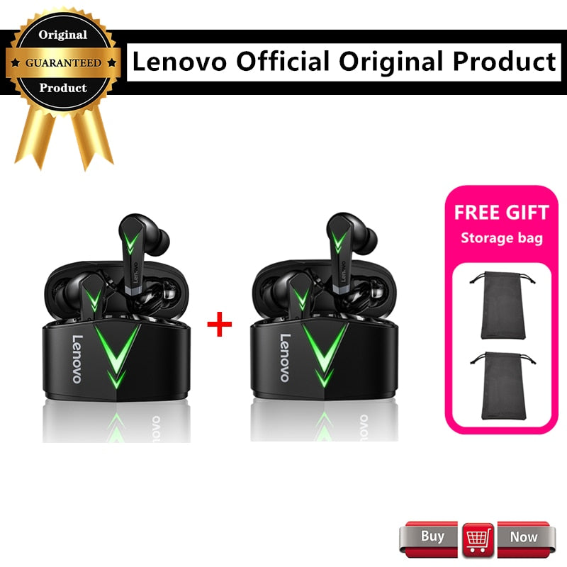 NewOriginal Lenovo Auriculares inalámbricos TWS Auriculares para juegos Bluetooth5.0 Auriculares deportivos de baja latencia con micrófono HIFI 3D Stereo Bass LP6