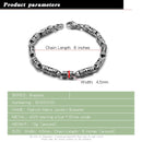 Fashion Vintage Men100% 925 Sterling Silver Bracelet Punk Hip-Hop Male Solid Pure Silve Boy 20 cm Chain Hand Catenary Jewelry