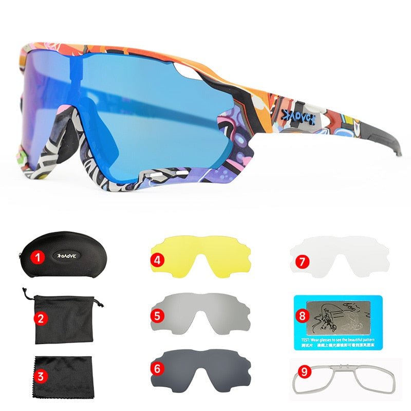 MTB bicicleta gafas hombre mujer Ciclismo gafas de sol Uv400 polarizado bicicleta gafas deportes carreras montar gafas Ciclismo 1 lente