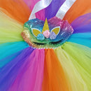 Regenbogen Pailletten Einhorn Kinder verkleiden sich Kostüme Prinzessin Mädchen Kleid Party Kostüm Halloween Blumenmädchen Kleider für Hochzeiten Knie