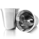Espresso Mugs 80ml 160ml Set of 2 ,Stainless Steel Espresso Cups Set, Insulated Tea Coffee Mugs Double Wall Cups Dishwasher Safe