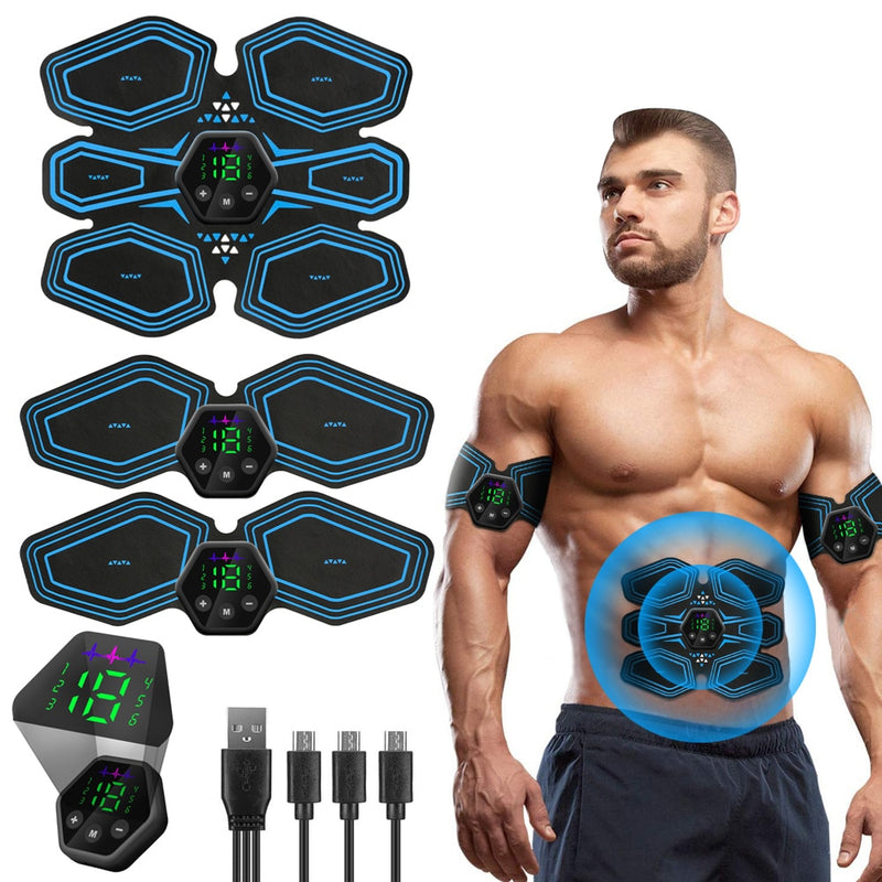 Estimulador muscular Abdominal EMS, entrenador, conexión USB, equipo de Fitness Abs, equipo de entrenamiento, Estimulador, masajeador adelgazante Muscular