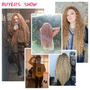 MAGIC Deep Curly Synthetic Hair Weave Deep Wave Hair Bundles 28"30"32"Inches Ombre Color Two Tone Curly Hair Extension 120g