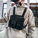 Männer Taktische Weste Gürteltasche Hip-Hop Chest Rig Tasche für Männer Männliche Bauchtaschen Leinwand Gürteltasche Brusttasche Streetwear Kanye