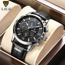 2022 Men's Watches LIGE Top Brand Luxury Men Wrist Watch Men Leather Quartz Watch Sports Waterproof Male Clock Relogio Masculino