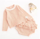 Brand Cotton Boys Girls Baby Knit Sweater Cardigan + Shorts Suit New 2021 Autumn Winter Children Clothing Baby Clothes Suit
