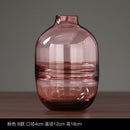 Florero hidropónico azul creativo para arreglo de flores secas, adorno para sala de estar, dormitorio, mesa de comedor moderna, florero de cristal artesanal