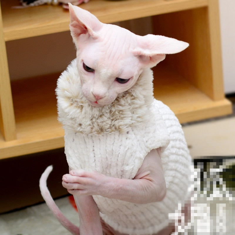 [MPK Store]Hairless cat sphinx cat clothes handmade sweater warm vest autumn and winter