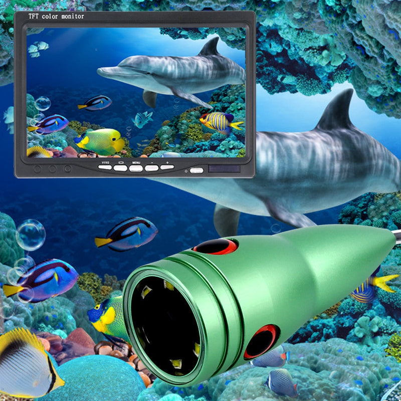 MAOTEWANG 1000tvl Cable de pesca submarina + Cámara con 6PCS 1W LED Luces de lámpara infrarrojas