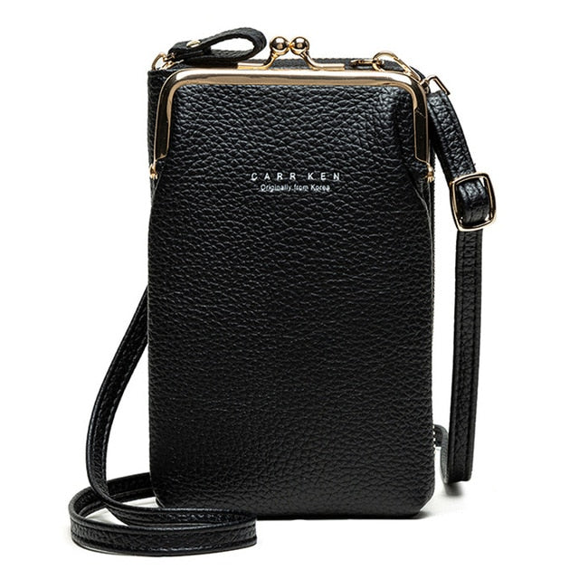 Buylor Women's Phone Crossbody Bags Girls PU Leather Large Capacity Portable Shoulder Bag Brand Ladies Purse Fashion Handbag