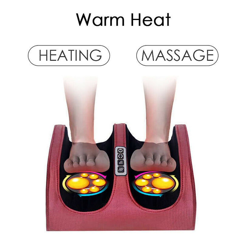 Máquina de masaje de pies, masajeador de pies Shiatsu eléctrico, terapia de calefacción, rodillo de masaje de pies para aliviar la fatiga de las piernas, regalo para hombres y mujeres